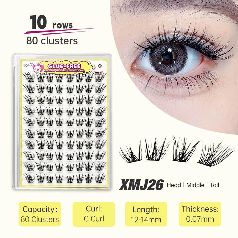 Eyelash Extension Cluster - Cílios Postiços Yelix Estilo Fox com