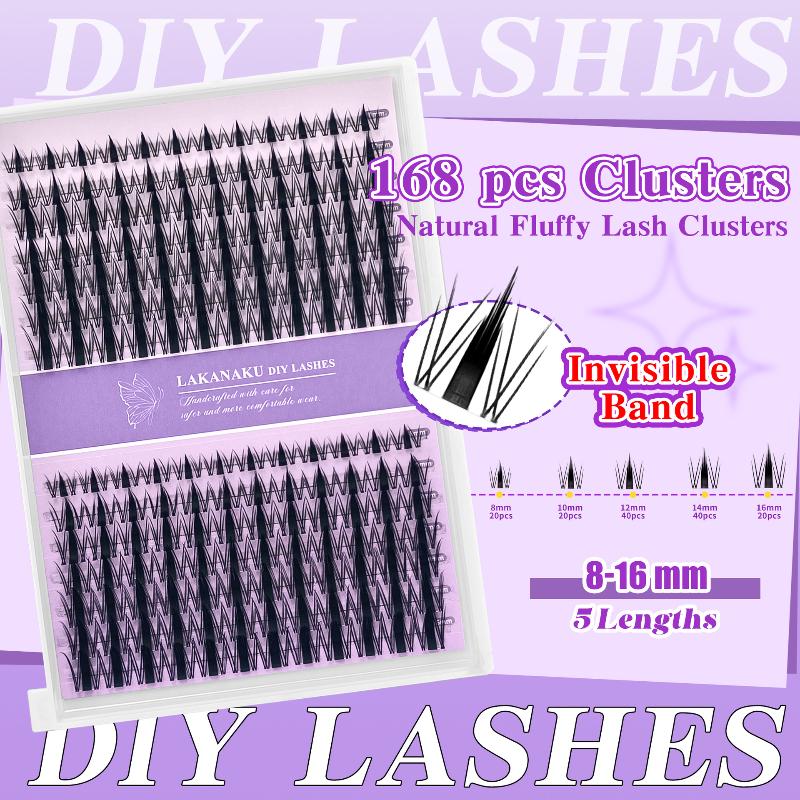 Eyelash Extension Cluster - Cílios Naturais em Cachos Individuais, Fofos
