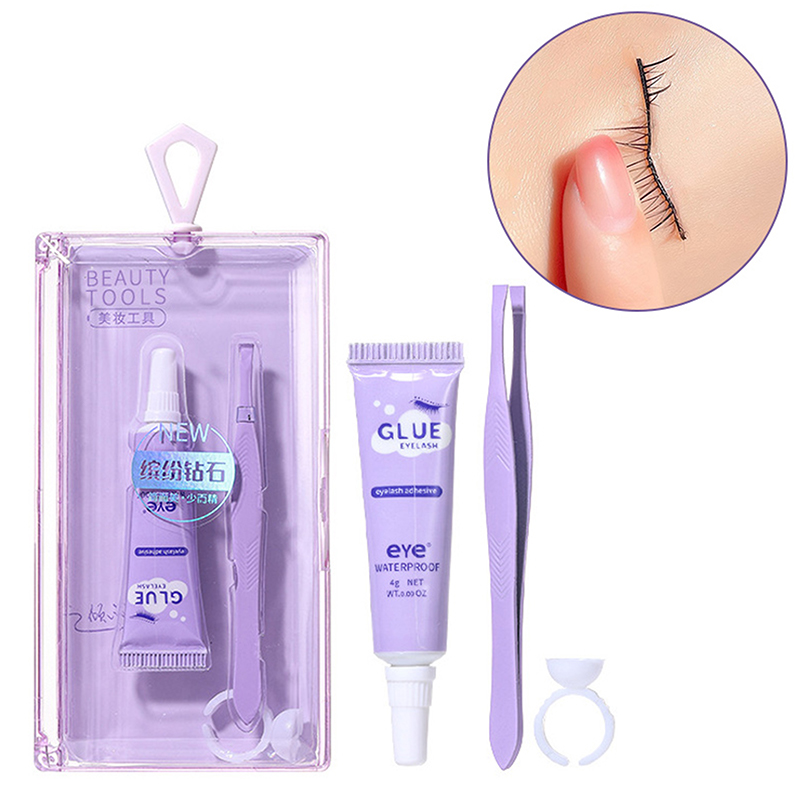 Eyelash Extension Eye Irritation - Cola para cílios com pinça, conjunto