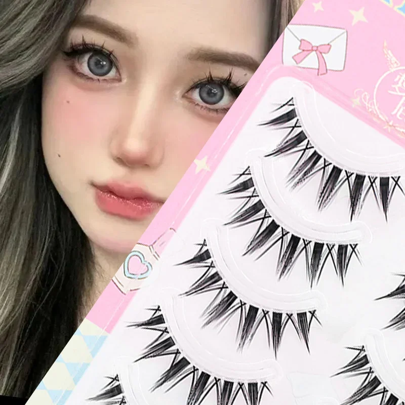 5 pares mangá olho em forma de - Eyelash Extension Douyin avaliação e preço